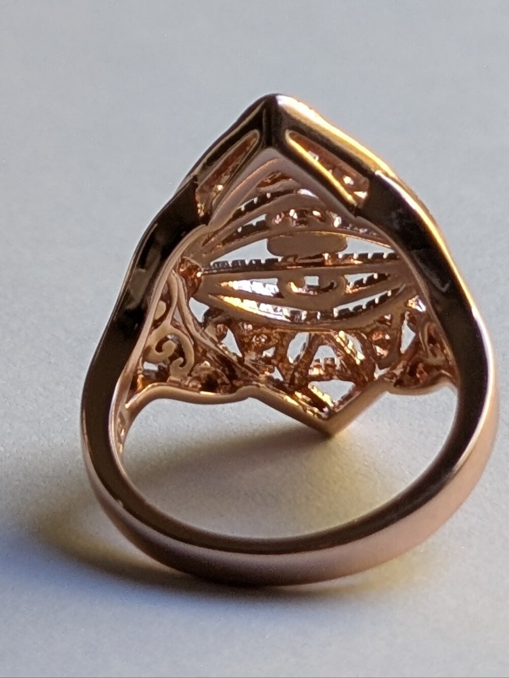 Copper Filigree Ring - Picture 2 of 3